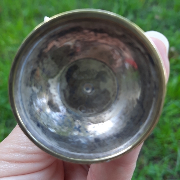 Vintage MCM AMC silver plated brass mini cordial glasses (5) - Picture 7 of 9